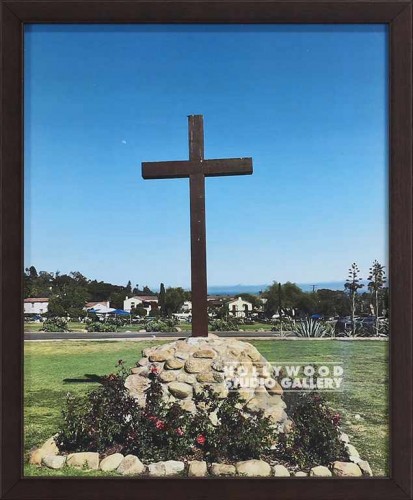 11x9 RELIGIOUS CROSS PHOTO BRWN FRM