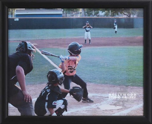 9X11 BOY BASEBALL BLK FRM