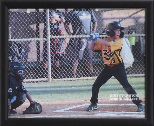 9X11 KID BASEBALL BLK FRM