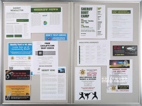 47x35 METAL DOUBLE BULLETIN BOARD