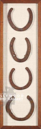 25x8 Vintage Horseshoes(4)Brown Frm