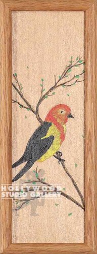14X4 NATASHA-BIRDIE ON WOOD