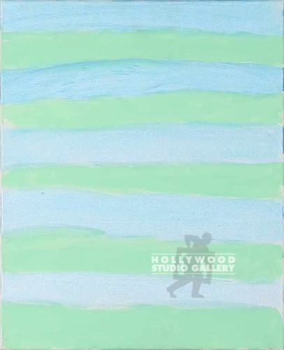 16X20 UNFRAMED GRN BLUE LINE CANVAS