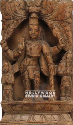12x7 Hindu Wood Carving