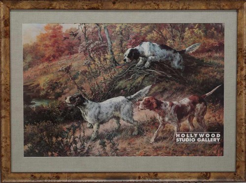 27x39 IRISH SETTER/LINEN BURL