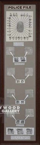 13x46 POLICE FILE FINGERPRINTS/WOOD
