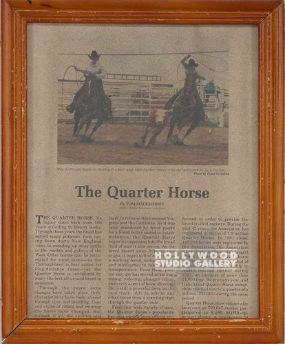 11X9 QUARTER HORSE NEWS CLIP WOOD