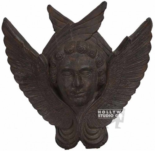 Plaster Angel Face w/Wings/Relief