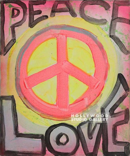 24x20 PEACE/LOVE UNFRAMED CANVAS