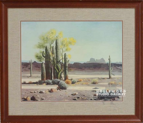 22x26 Western Landscape/ Oak Frame