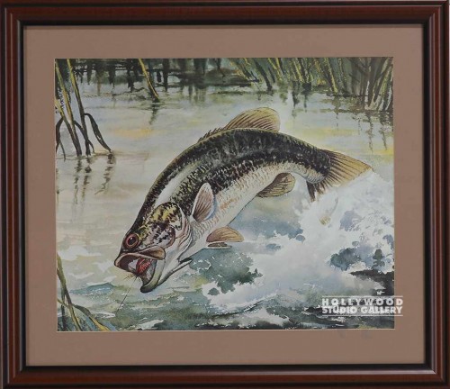 19x22 Jumping Trout Print