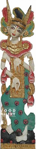 30x7 Thai Wooden Sculpture/Female