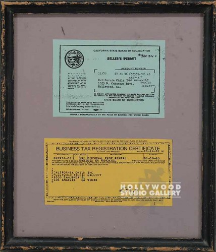 13x11 Sellers Permit & Business Lic