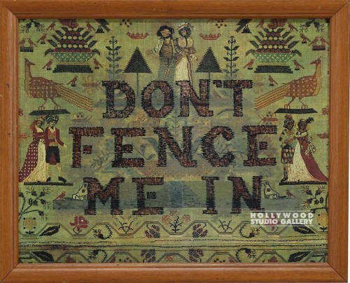 18x22 Faux Ndle Pnt/"Don`t Fence..."