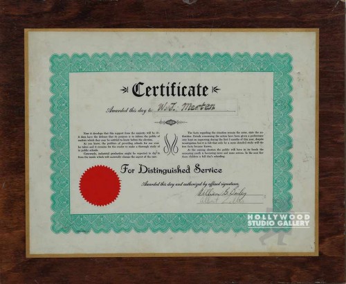 13x16 Plaque Distinguished Service