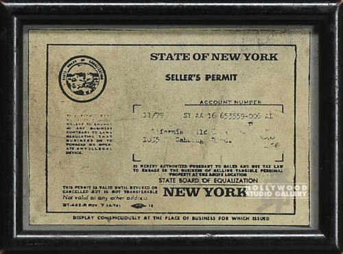 6x8 State of N.Y. Sellers Permit