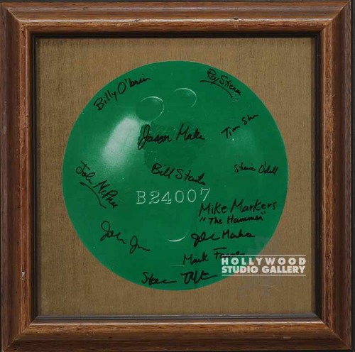 15x15 Green/Signed Bowling Ball