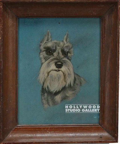 12x10 Vintage/Schnauzer Framed
