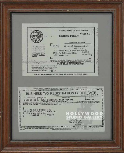 12x10 Seller Permit & Business Lic