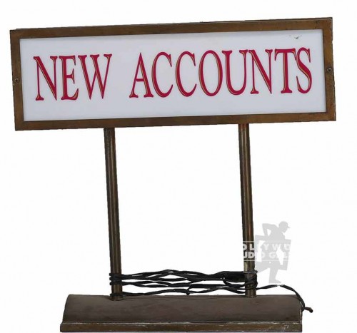 22x21x8 NEW ACCOUNTS LIGHT UP SIGN