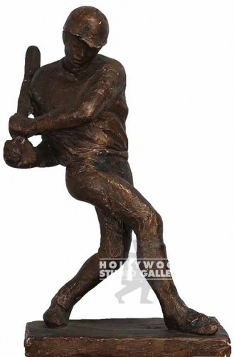 16" BRZ/Baseball Sculpture At Bat