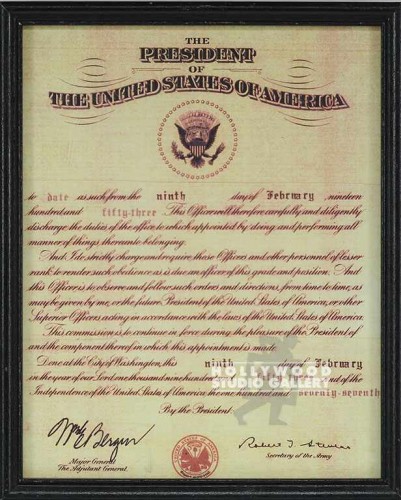 8x10 Presidential Certificate