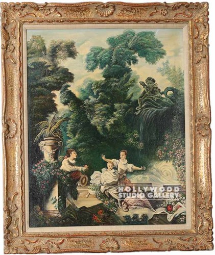 37x31 PLOTKIN GARDEN SCENE GOLD ORN