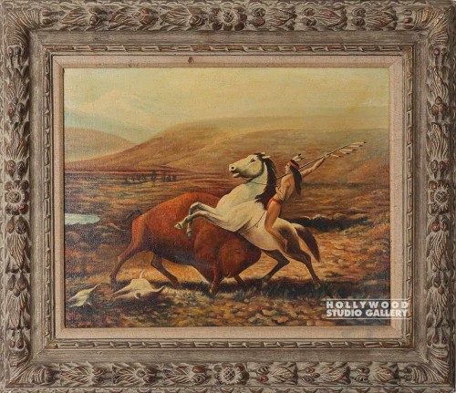 24x27 PLOTKIN NATIVE BISON ORN WD