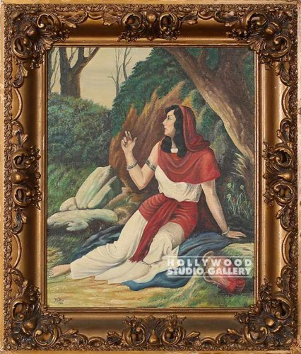 27x23 PLOTKIN WOMAN JUG GOLD ORN