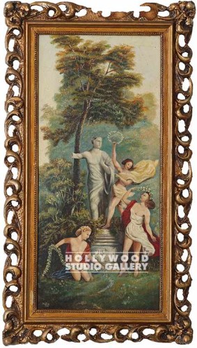 30x16PLOTKIN GARDEN 3WOMEN GOLD ORN