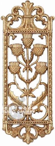 16x6 3D FLORAL PLAQUE GOLD ORNATE