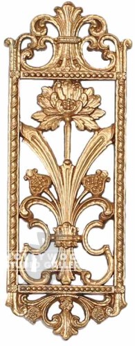 16x6 3D FLORAL PLAQUE GOLD ORNATE