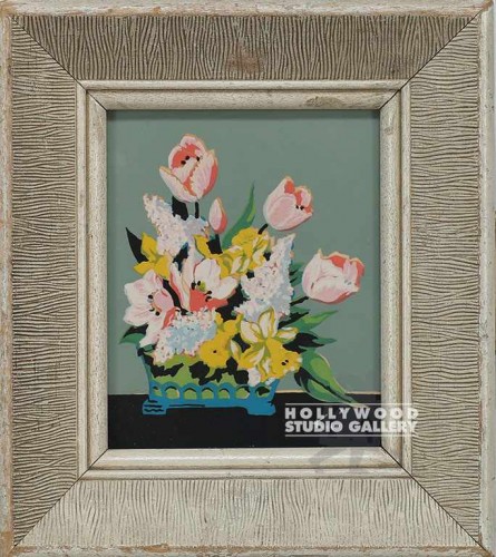 9x8 50`s Floral/White Frame