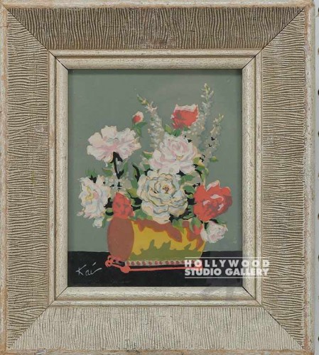 9x8 50`s Floral/White Frame