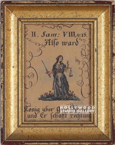 7x9Small BlindJustice/Watercolr/Gld