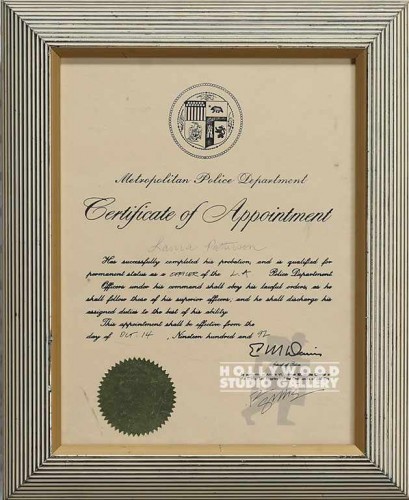 POLICE CERTIFICATE OF APPOINTMENT
