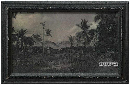 8x12 B/W Native Huts