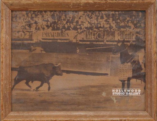 10X12 BXW PHOTO BULLFIGHTING WOOD