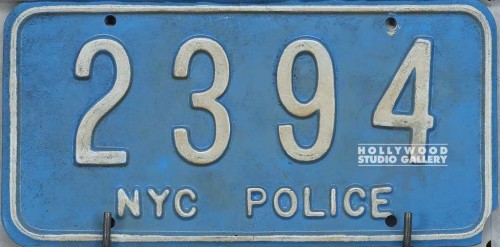 6x12 NYC POLICE LICENSE PLATE BLUE
