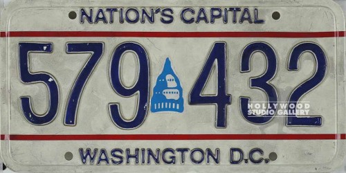 6x12 Wash DC License Plate Plastic