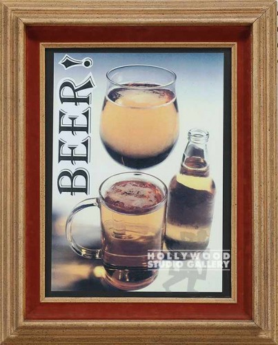 22X17 WOOD FRM/ "BEER"