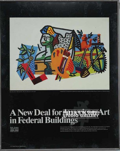 30x24Federal Bldg Art Slvr Mtl Frm