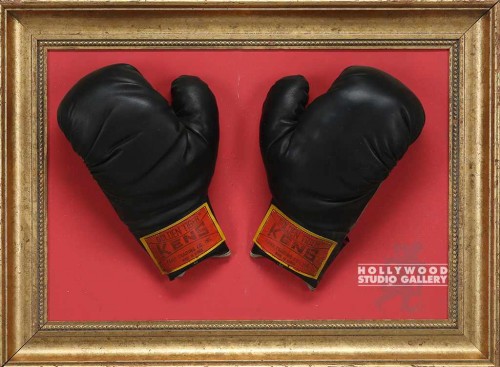 21x29 MOUNTED BOXING GLOVES/GOLD