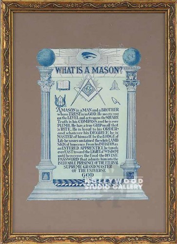 11x8 WHAT IS A MASON? PRINT/ORN GOLD