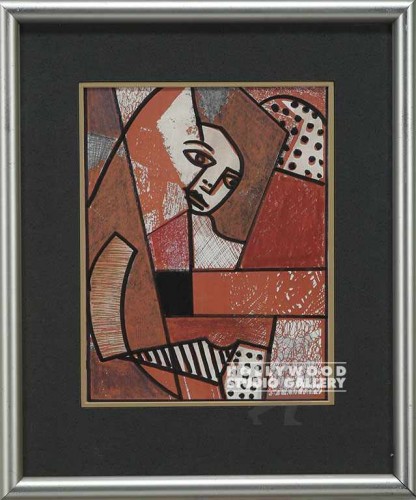 22x18 JJ/Cubist/Dbl Mat/Mtl Frame