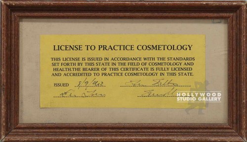 6x10 Cosmetology License/Wood Frame