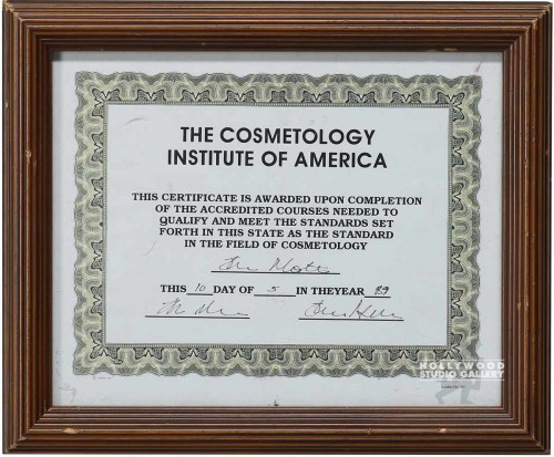 10x12 Cosmetology Certificate/Wd.Fr