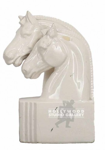 8X5``Two Horses Book End