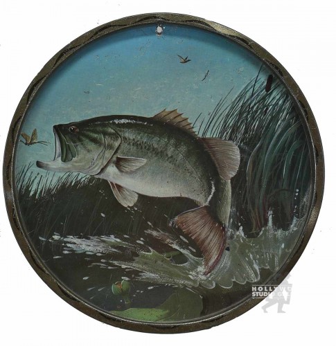 11" Decorative Tin Platter/Fish