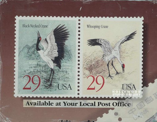 18x22 Framed Bird Postal Stamps